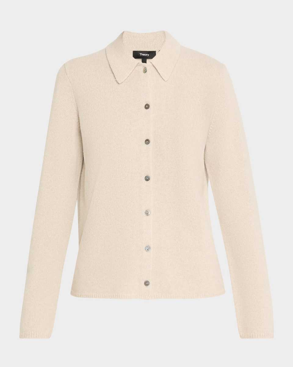 Cashmere Button-Front Shir